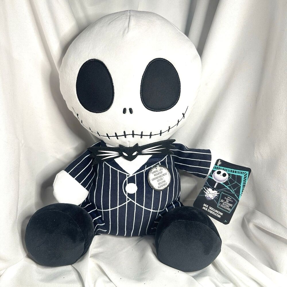 NWT Jack Skellington Weighted Plush 12” Comfort You Can Squeeze Disney Nightmare